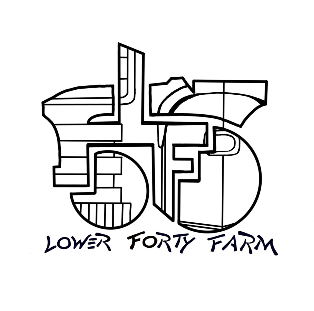 Lower Forty Farm Construction tractor logo