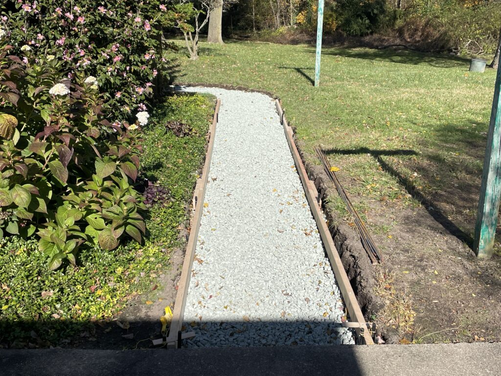 sidewalk in progress