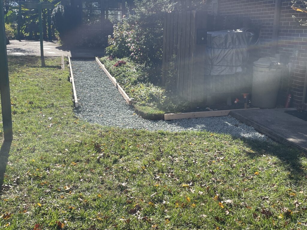 sidewalk in progress