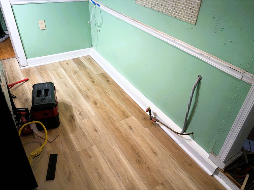 finished floor with reinforced floors